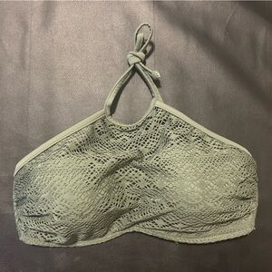 Lace Bandeau Bralette in Olive Green